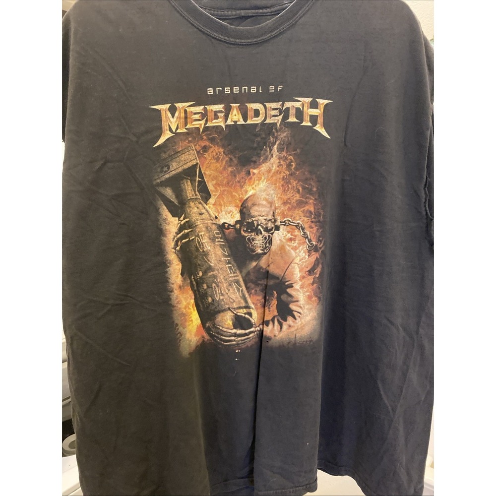 Vintage Arsenal of Megadeth cut t shirt tank top Y2K Faded Metal Grunge XXL